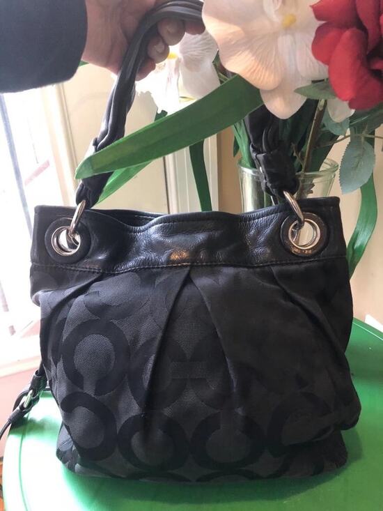 Coach Handbags - Coach 13420 Parker Op Art Convertible Hippie Black hobo bag (500